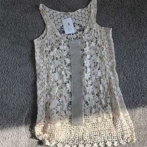 NWT lace top with studded middle